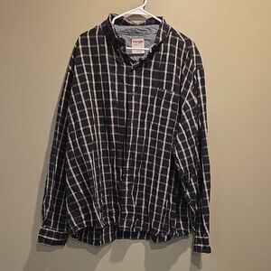 Wrangler Black and White Plaid Shirt
